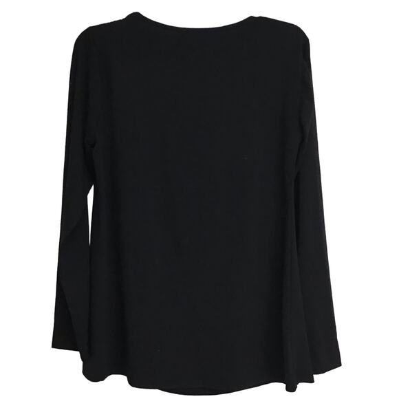 Soft Surroundings Long Sleeve Black Shirt Women's Size Large - Picture 2 of 4